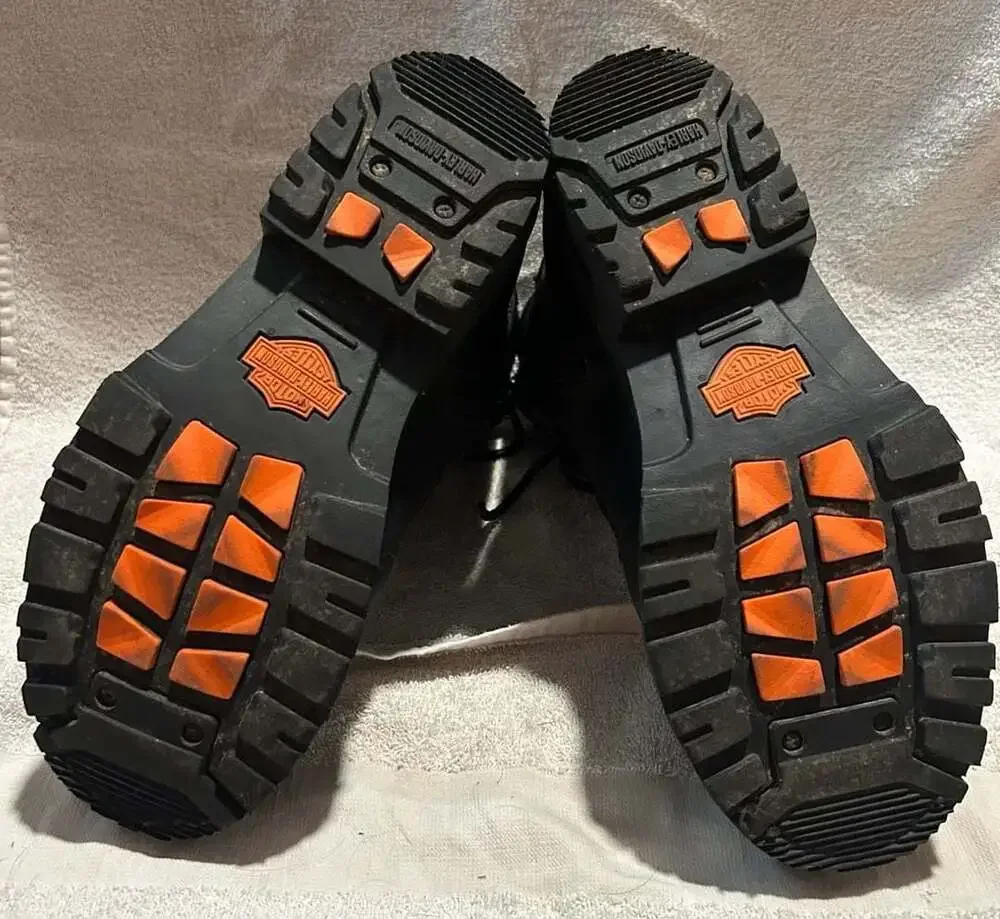 Harley-Davidson Men's Riddick Black Leather Motorcycle Boots Size 9M D98308